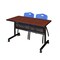 Kobe Rectangle FlipTop Table, 48" W, 29" H, Laminate Top, Cherry MKFTM4824CH47BE - alternate 1